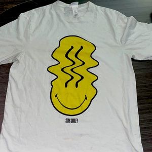 SMILEY brand white tee shirt for men!!